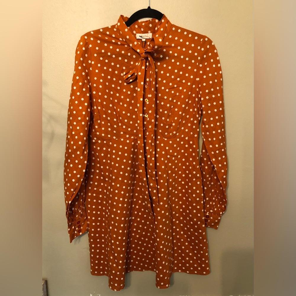New By Timo Ombre Tie Neck Dress
